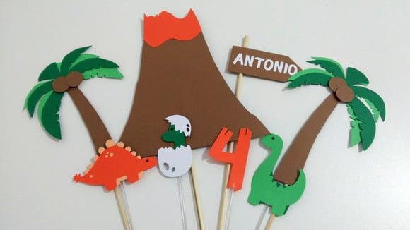 Topo de Bolo - Dinossauro