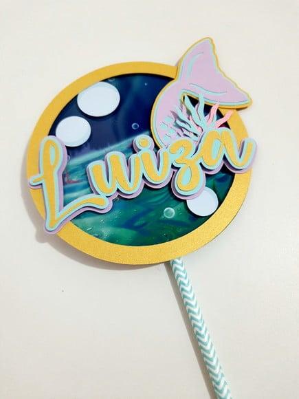 Topo de Bolo - Sereia