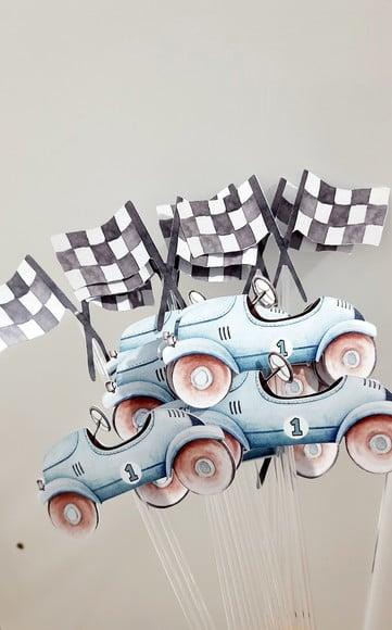Topo para Centro de Mesa - Carrinho Vintage