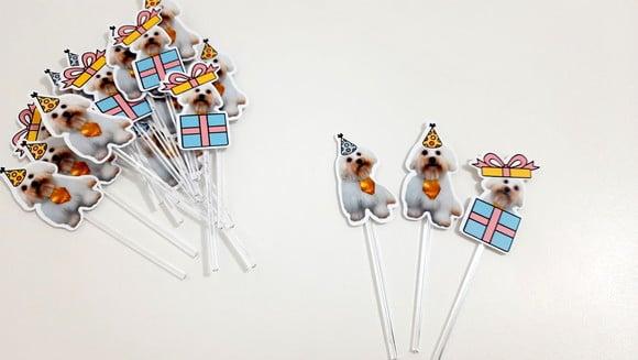 Topper - Cachorrinhos (Personalizado)