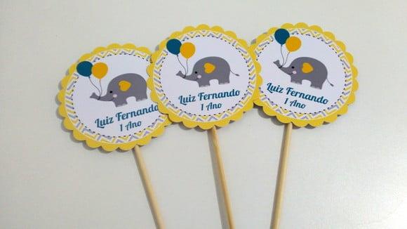 Topper Elefantinho para Centro de Mesa