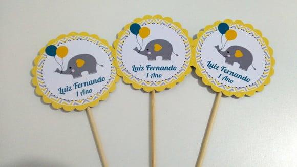 Topper Elefantinho para Centro de Mesa