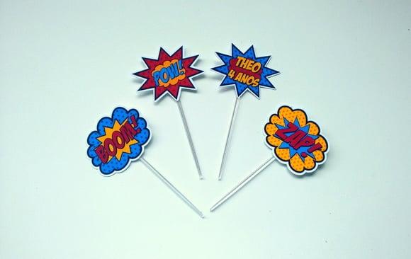 Topper Heróis - Boom/Pow/Bang/Zap/Crash