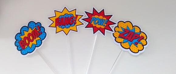 Topper Heróis - Boom/Pow/Bang/Zap/Crash