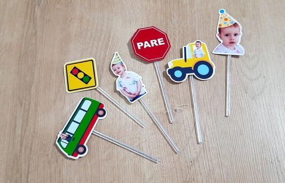 Topper Meios de Transporte (personalizado)