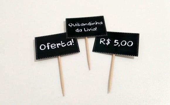 Topper Plaquinha de Feira - Quitandinha