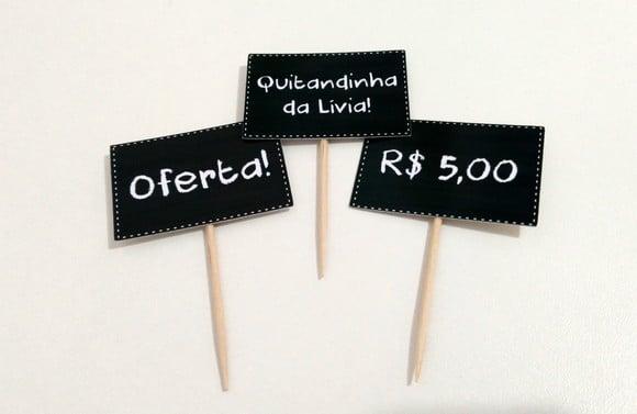 Topper Plaquinha de Feira - Quitandinha
