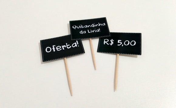 Topper Plaquinha de Feira - Quitandinha