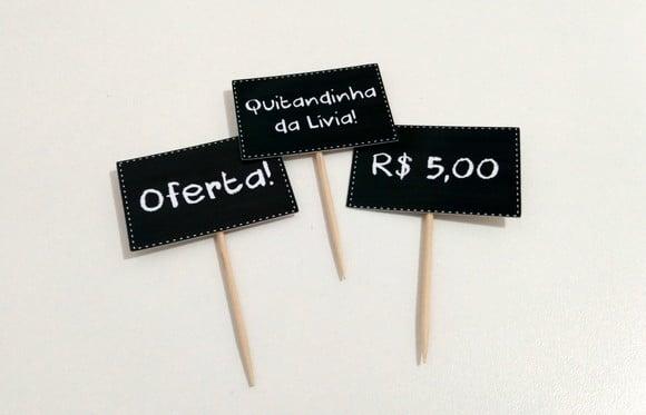 Topper Plaquinha de Feira - Quitandinha