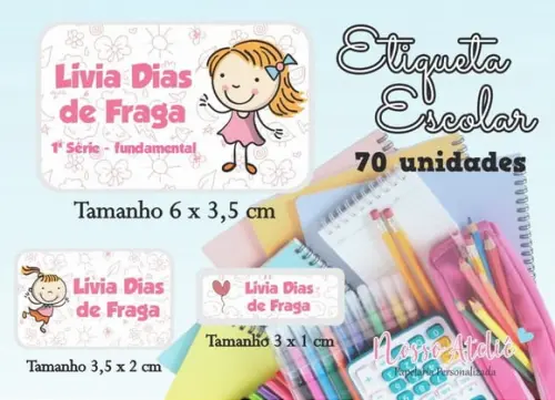 2 Kits Etiqueta Escolar - com Desconto