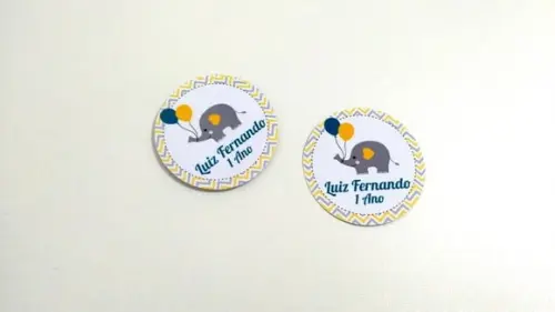Adesivo 4 cm Garrafinha - Elefantinho