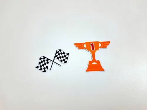 Aplique Corrida 3 cm - Taça e Bandeira