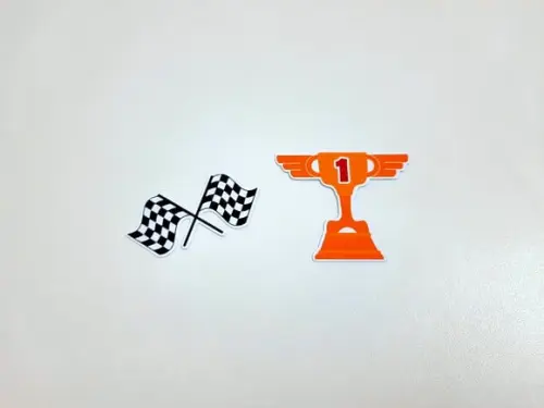 Aplique Corrida 7 Cm- Taça e Bandeira
