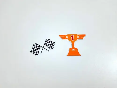 Aplique Corrida 3 cm - Taça e Bandeira