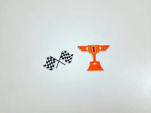 Aplique Corrida 7 Cm- Taça e Bandeira