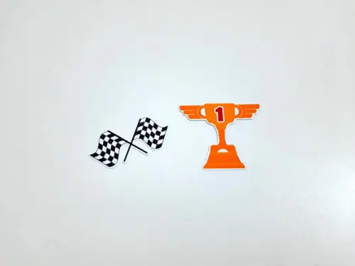 Aplique Corrida 7 Cm- Taça e Bandeira