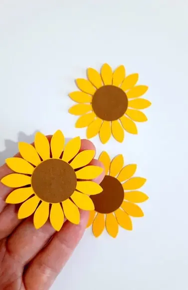 Aplique em Scrap Girassol 5 cm