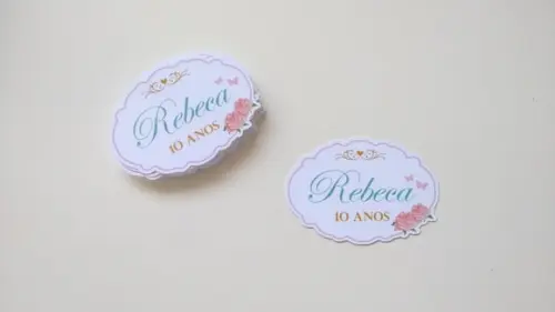 Aplique frame com nome