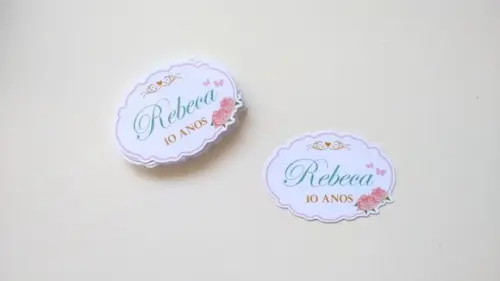 Aplique frame com nome