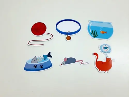 Aplique Gato - Peixe - Aquário 3 cm
