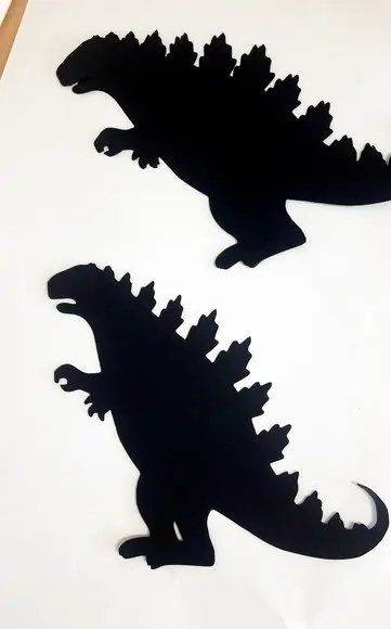 Aplique Godzilla - Silhueta Preta