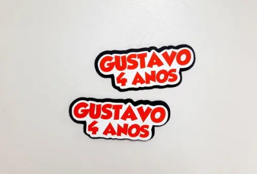 Aplique Nome em Camadas