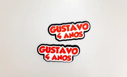 Aplique Nome em Camadas