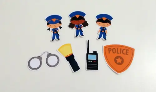 Aplique Policia 7 cm