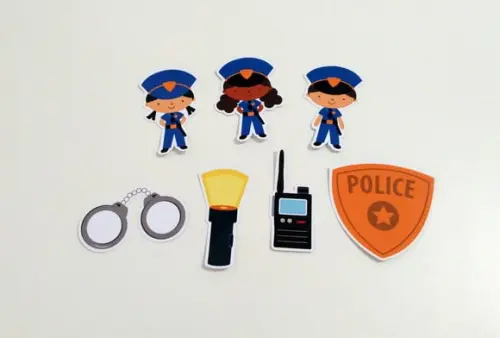 Aplique Policia 7 cm