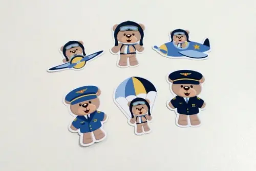 Aplique Ursinho Aviador 5 cm