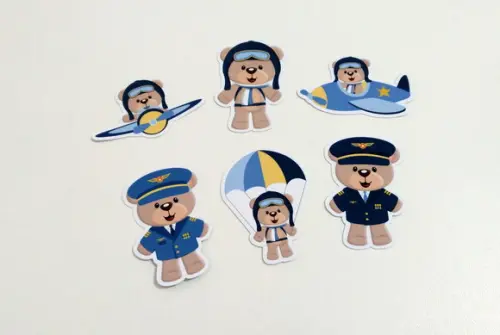 Aplique Ursinho Aviador 7 cm