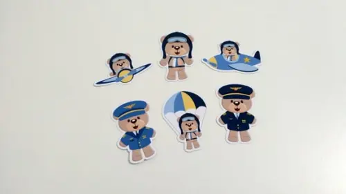 Aplique Ursinho Aviador 5 cm