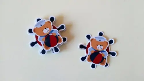 Aplique Ursinho Marinheiro 3d