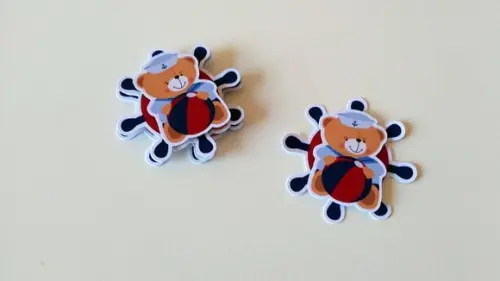 Aplique Ursinho Marinheiro 3d