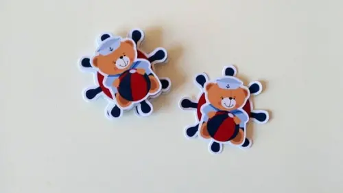 Aplique Ursinho Marinheiro 3d