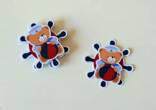 Aplique Ursinho Marinheiro 3d