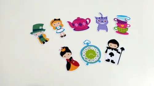 Apliques Alice no País das Maravilhas 7 cm