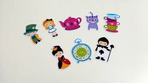 Apliques Alice no País das Maravilhas 5 cm