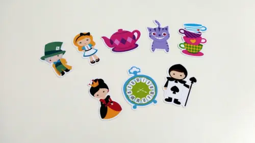Apliques Alice no País das Maravilhas 7 cm