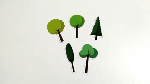 Apliques Árvores 5 cm - Floresta