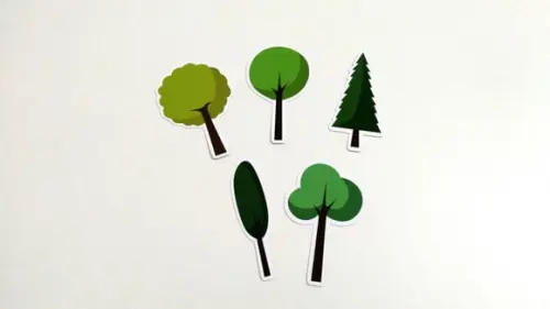 Apliques Árvores 5 cm - Floresta