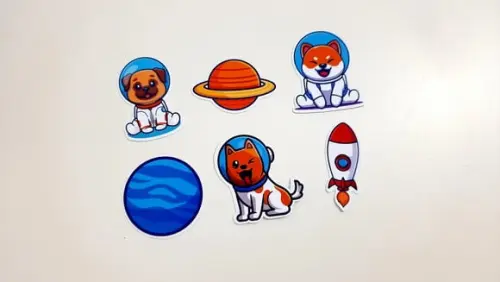 Apliques Cachorrinho Astronauta 3 cm
