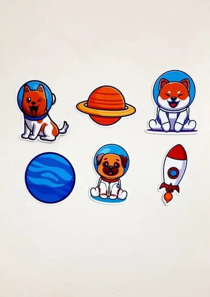 Apliques Cachorrinho Astronauta 3 cm