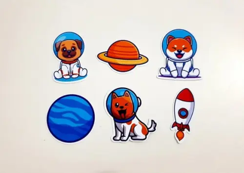 Apliques Cachorrinho Astronauta 7 cm