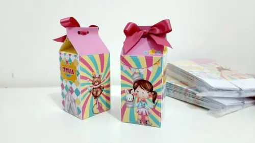 Caixa Milk - Circo Rosa