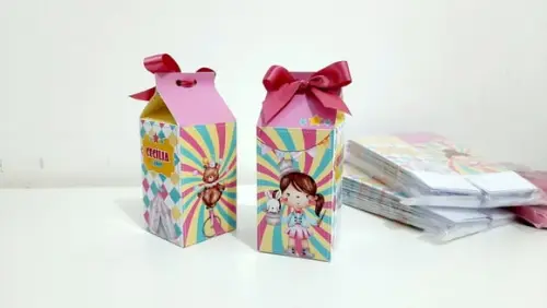 Caixa Milk - Circo Rosa