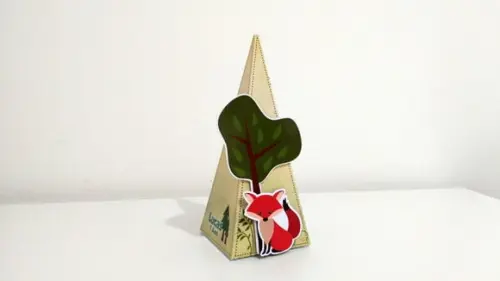 Cone Pirâmide - Raposa (animais do bosque)