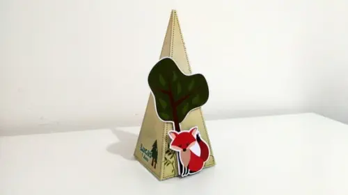 Cone Pirâmide - Raposa (animais do bosque)