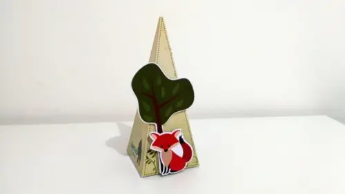 Cone Pirâmide - Raposa (animais do bosque)