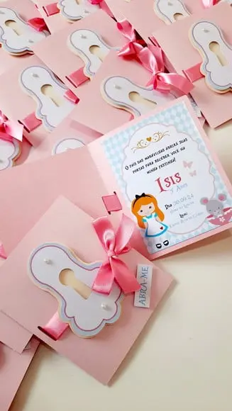 Convite Alice nos País das Maravilhas